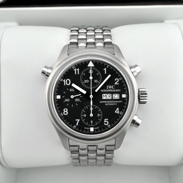 IWC Flieger 'Doppelchronograph' IW371319; Automatisch heren horloge met rattrapante chronograaf