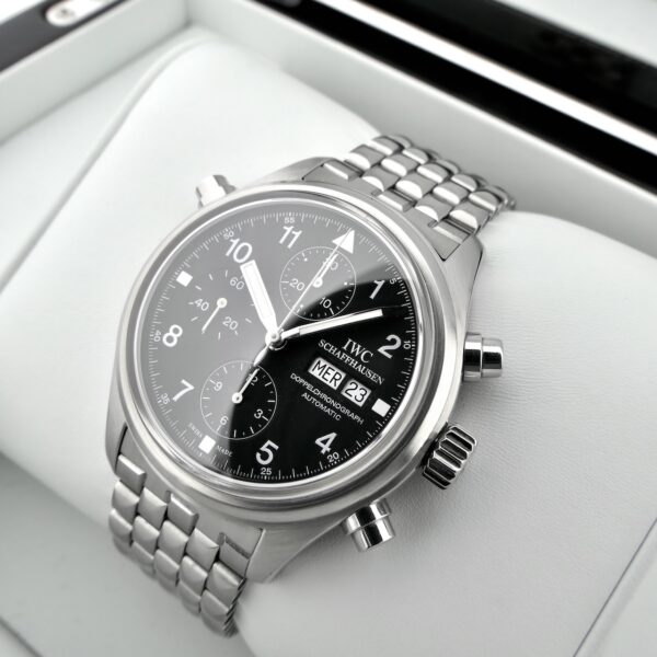 IWC Flieger 'Doppelchronograph' IW371319; Automatisch heren horloge met rattrapante chronograaf