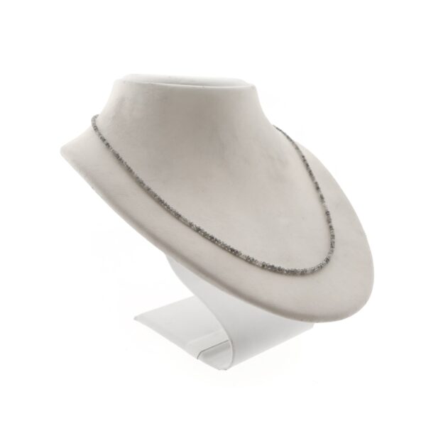 9 Krt. ongeslepen diamant ketting | 45 cm