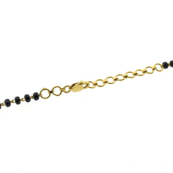22 Krt. Gouden Mangalsutra ketting met onyx | 61-58 cm of 42 cm