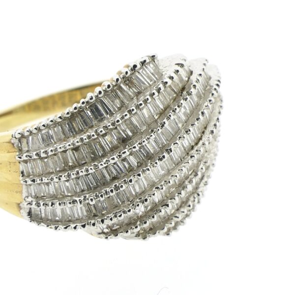 Luxe gouden ring pavé met baguette diamanten | 1,31 ct.