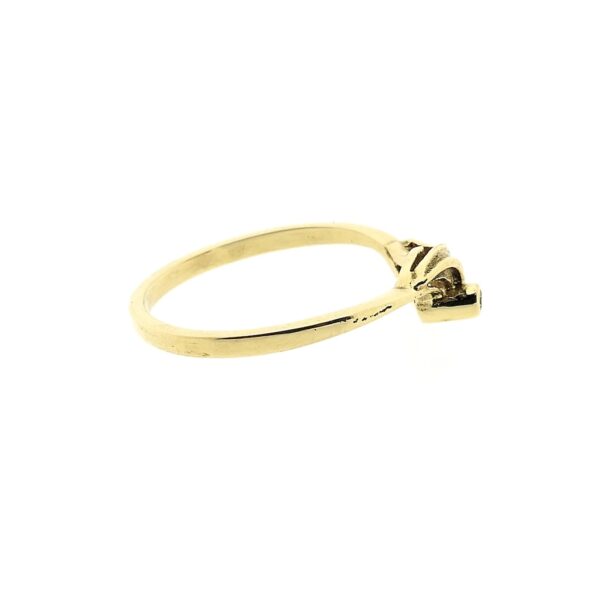 Gouden fantasie ring met diamant | 0,015 ct.