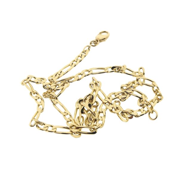 Gouden Figaro schakel ketting | 52 cm