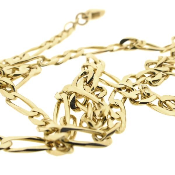 Gouden Figaro schakel ketting | 52 cm