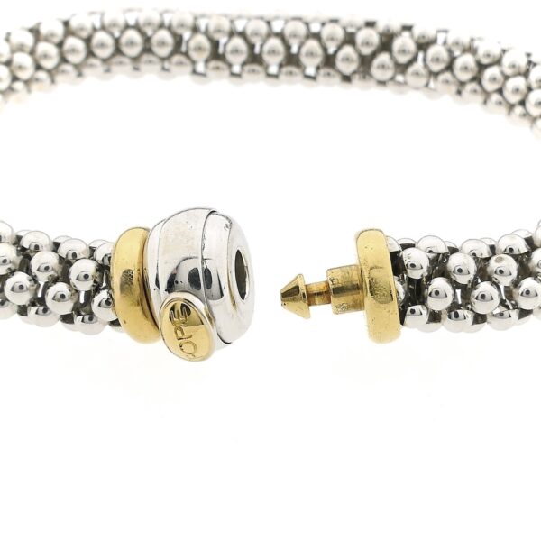 18 Krt. Bicolor gouden Mesh schakel armband; 21,5 cm | Fope