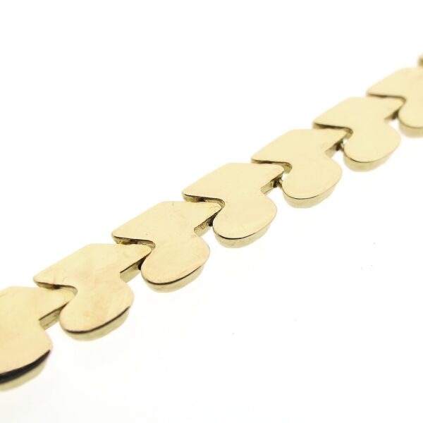 18 Krt. Gouden fantasie schakel collier | 45 cm