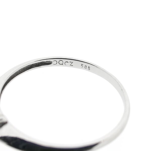 Witgouden solitair ring met zirconia