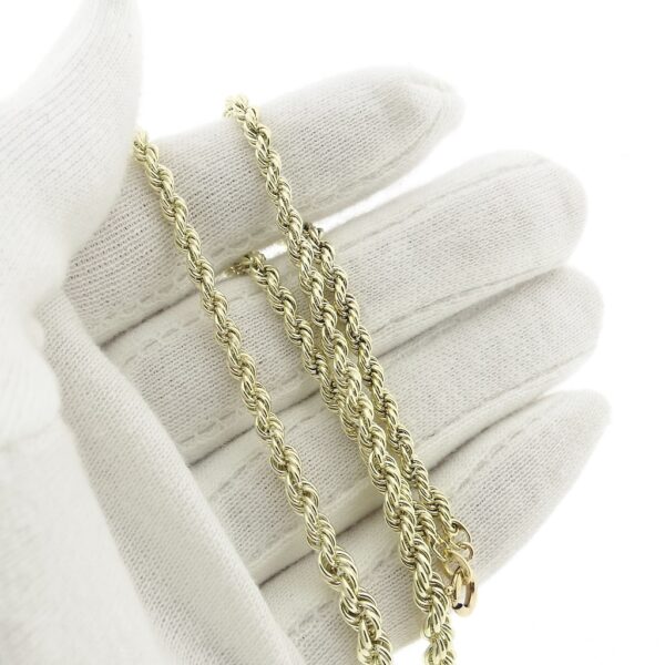 Gouden gedraaide schakel collier | 46,5 cm