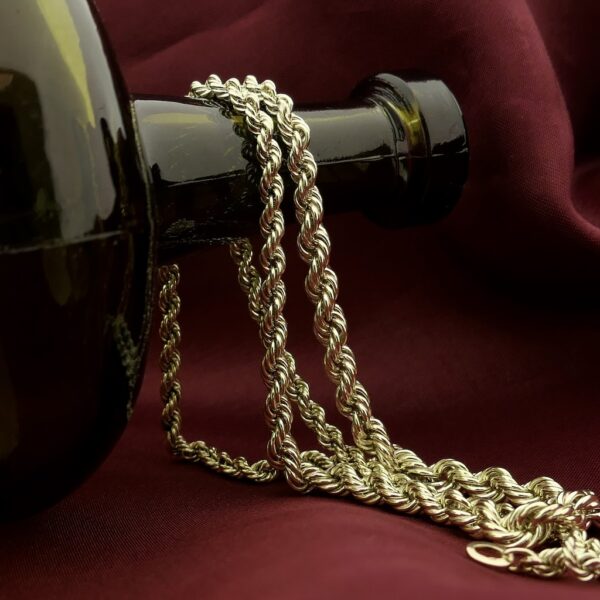 Gouden gedraaide schakel collier | 46,5 cm