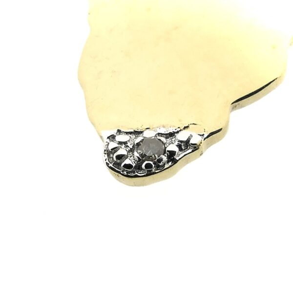 9 Krt. Hanger van afrika met diamantje