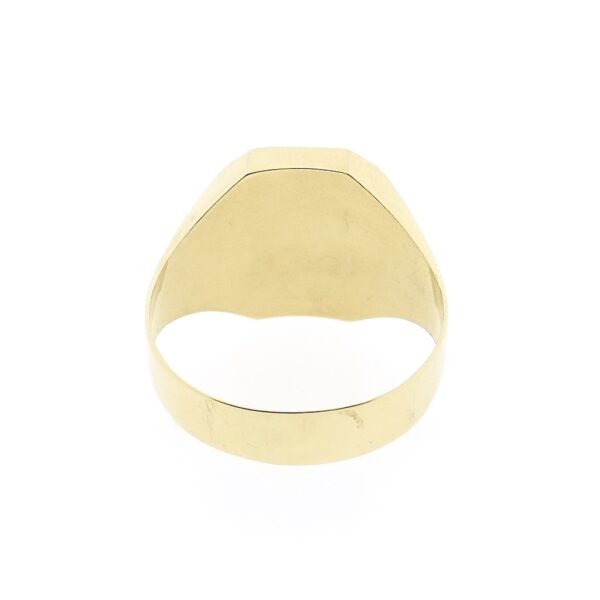 Gouden heren zegelring met onyx en diamant | 0,02 ct.