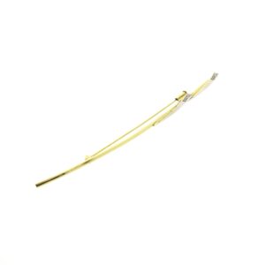 14 karaat bicolor lange smalle broche met diamant