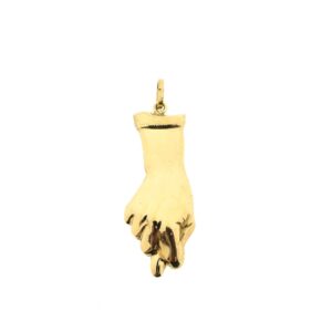 14 karaat geelgouden hanger van een figa vuist