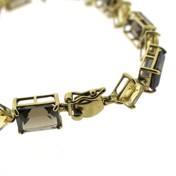 8 Krt. Armband met aquamarijn | 18,5 cm