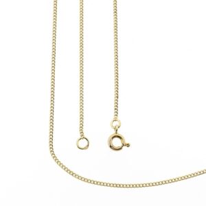 14 karaat gouden dunne gourmetschakel ketting | 51 cm