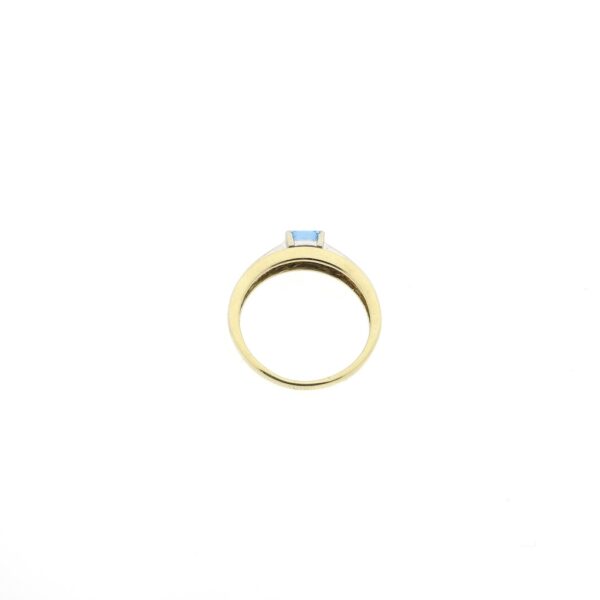 Gouden ring met aquamarijn