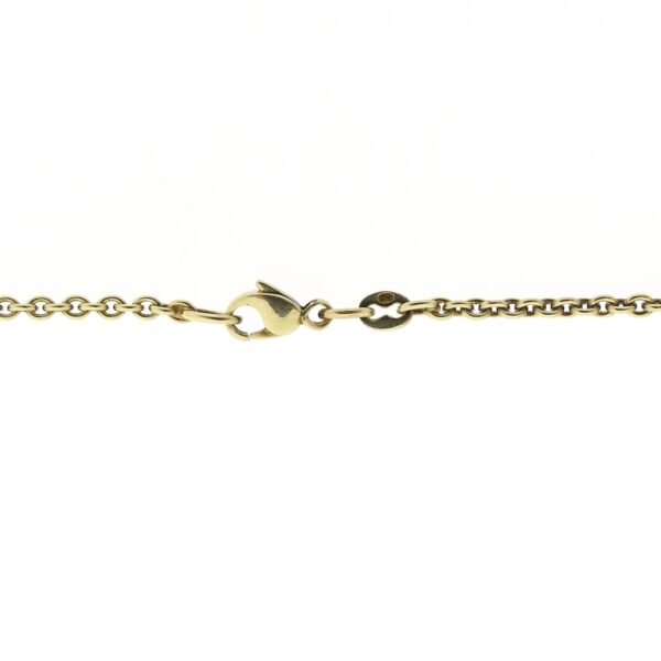 Gouden ketting met vaste hanger en diamant 0,03 ct. | 45cm
