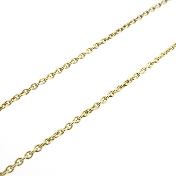 Gouden ketting met vaste hanger en diamant 0,03 ct. | 45cm