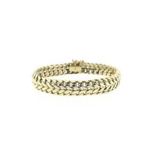 14 karaat gouden franse gourmet schakel armband