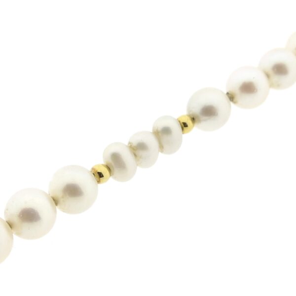Gouden parel armband | 17,5 cm
