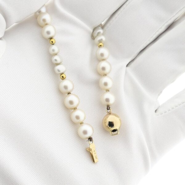 Gouden parel armband | 17,5 cm