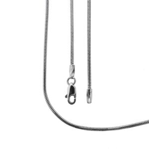 14 karaat witgouden slangenschakel ketting ; 52 cm | Midas