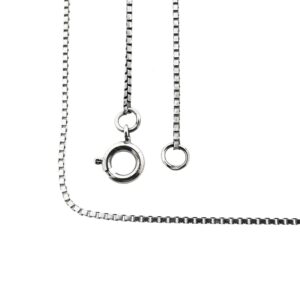 14 karaat witgouden Venetiaanse schakel ketting | 39,5 cm