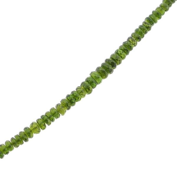 Peridoot kralen armband met gouden slot | 20,5 cm