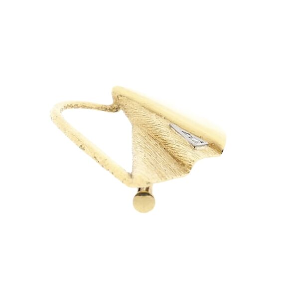 Vintage gouden broche met diamant | 0,04 ct.