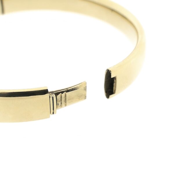 Gouden brede slavenarmband | Ø 60,5 mm