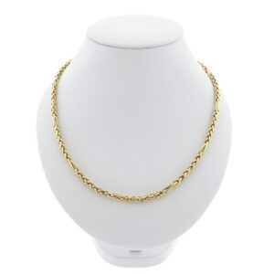 14 karaat gouden vossenstaart schakel collier | 43 cm