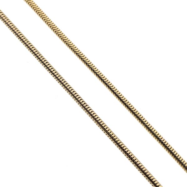 Gouden slangen schakel ketting | 42 cm