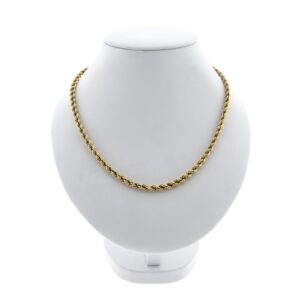 14 karaat geelgouden gedraaide schakel collier