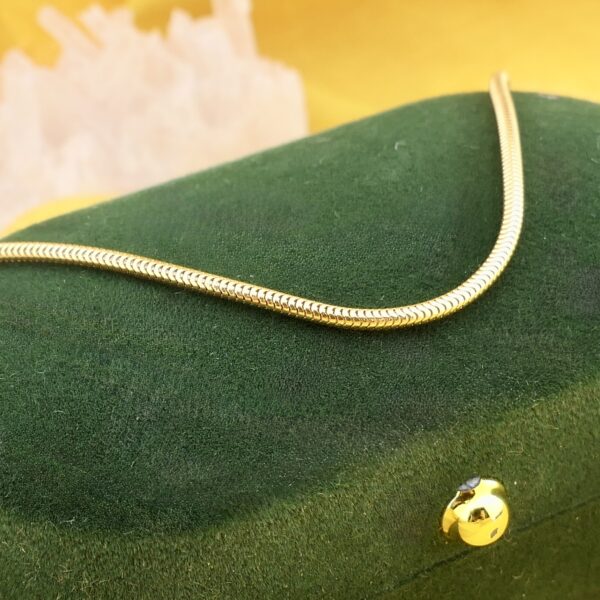 Gouden slangen schakel ketting | 42 cm