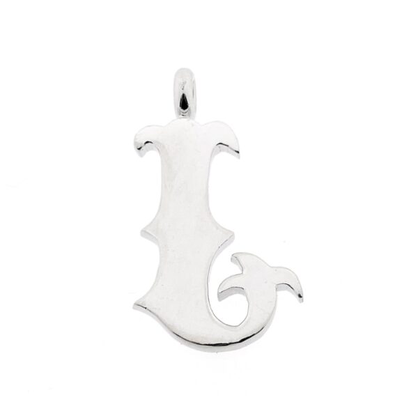 18 Krt. Witgouden hanger letter J met diamanten | 0,345 ct.