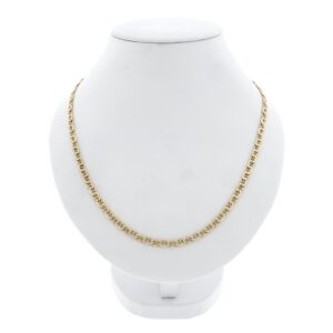 14 karaat bicolor gouden marine schakel ketting