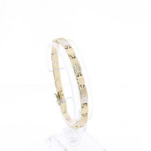 14 karaat bicolor gouden armband