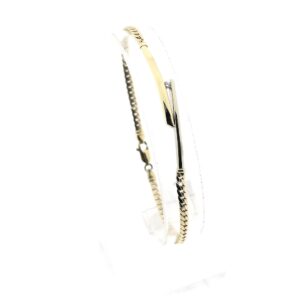 bicolor gouden dames armband