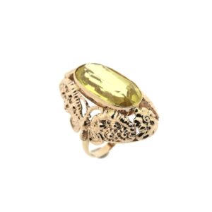 roségouden ring met beryl