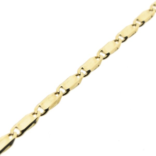 Gouden fantasie schakel armband | 19,5 cm