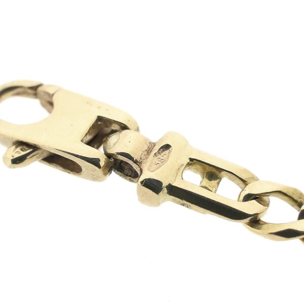 Bicolor gouden heren ketting met wiebertjes | 62,5 cm