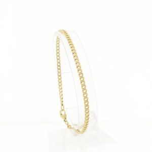 14 karaat gouden gourmetschakel armband voor heren