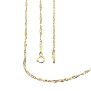 14 karaat gouden Singapore schakel ketting; 51,5 cm | Midas