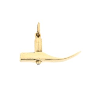 14 karaat geelgouden stratenmakershamer met zirconia