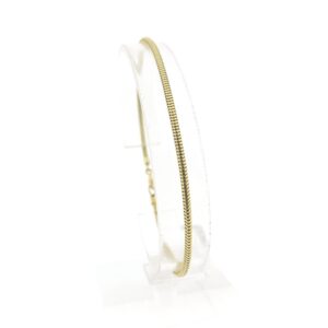 14 karaat gouden slangenschakel armband | 19,5 cm