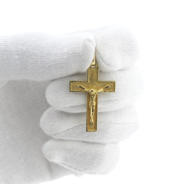 18 Krt. Gouden hanger van een kruis met corpus