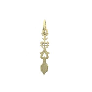 14 karaat Vintage gouden abstracte hanger