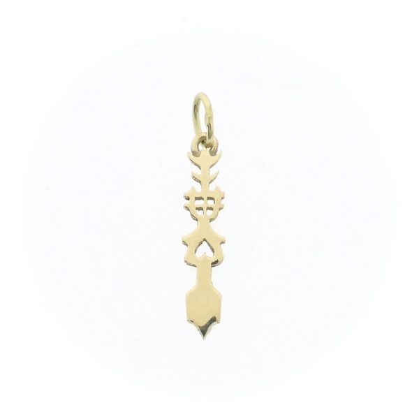 Vintage gouden abstracte hanger