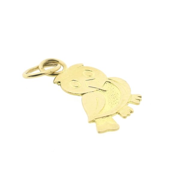 18 Krt. Gouden hanger van een uil