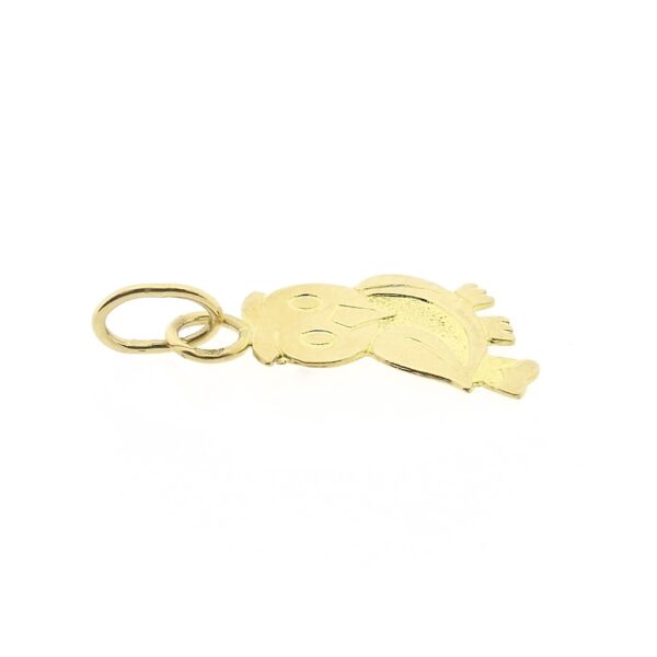 18 Krt. Gouden hanger van een uil